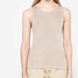 Rodebjer Harini tan knit tank top - minimal, chic